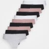 Anna Field Shannon 10 Pack Brief- Slip - Pink/Grey