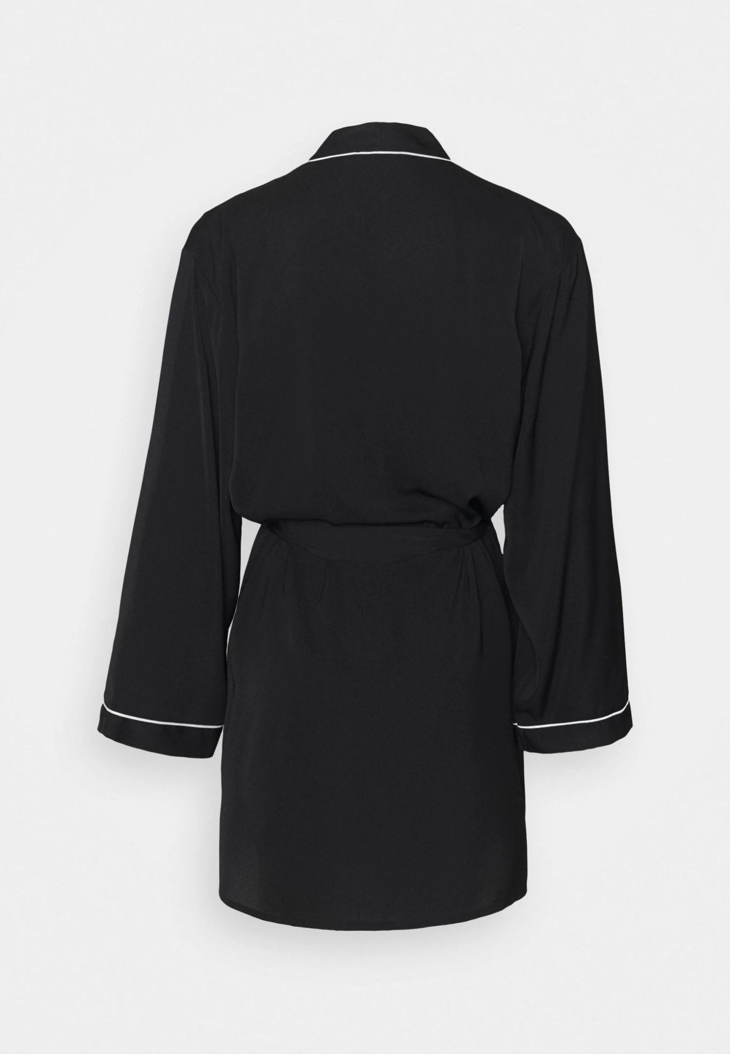 Amanda Satin Dressing Gown - Badjas - Black