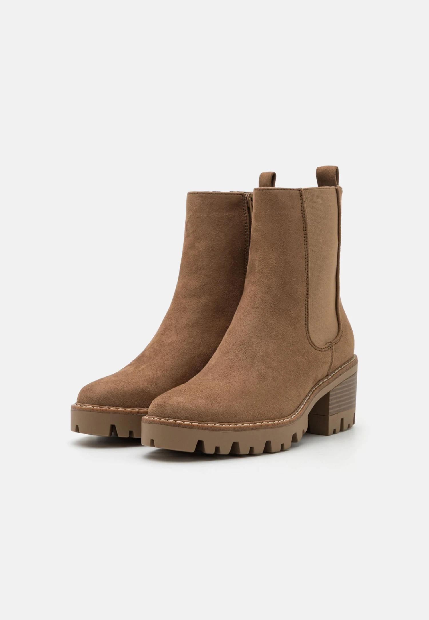 Enkellaarsjes Met Plateauzool - Taupe