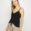 Anna Field Leopard Cami Set - Pyjama - Black/Sand
