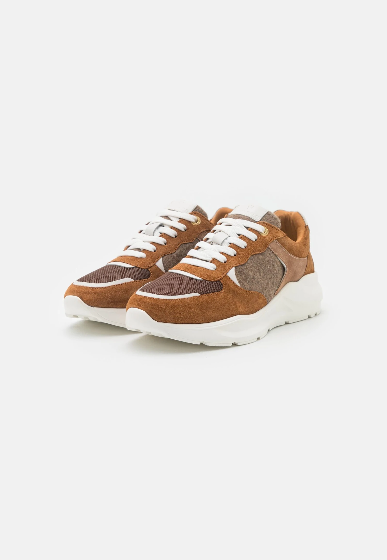 Leather - Sneakers Laag - Cognac