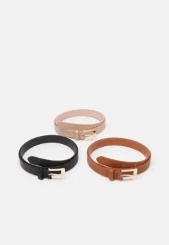 Anna Field 3 Pack - Riem - Black/Cognac/Pink
