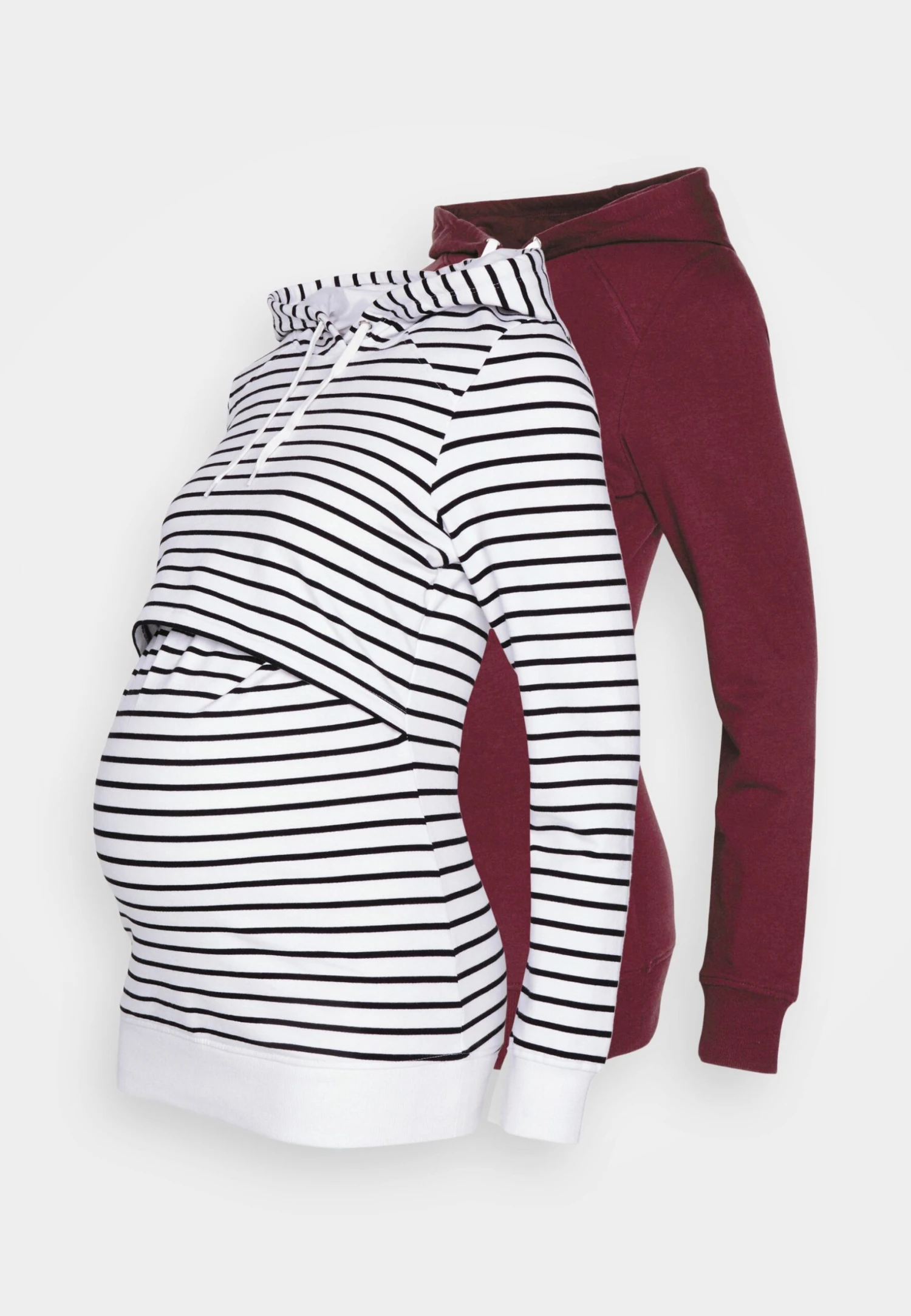 2 Pack - Hoodie - Black-White/Bordeaux