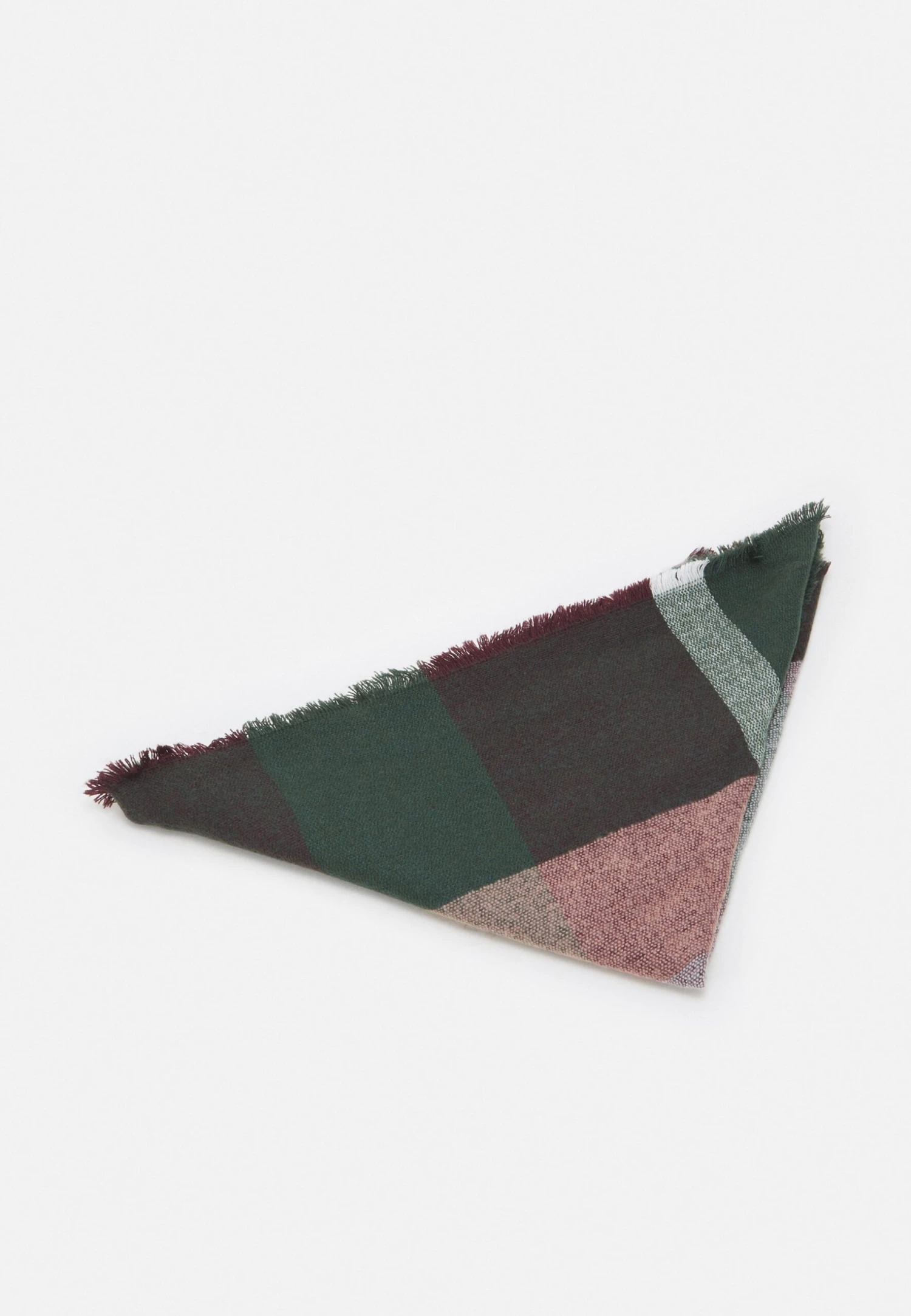 Halsdoek - Dark Green/Light Pink