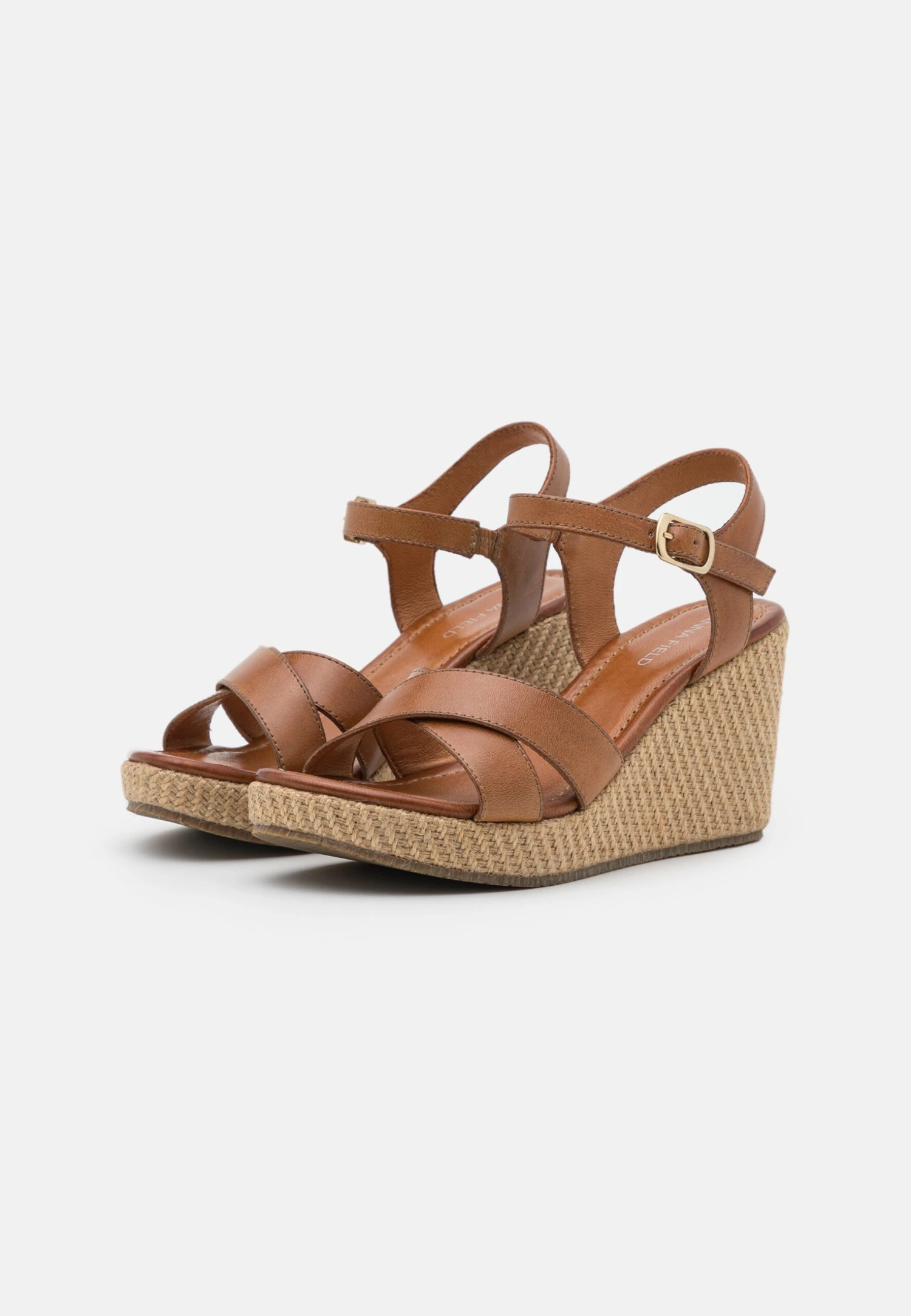 Leather - Sandalen Met Hoge Hak - Cognac