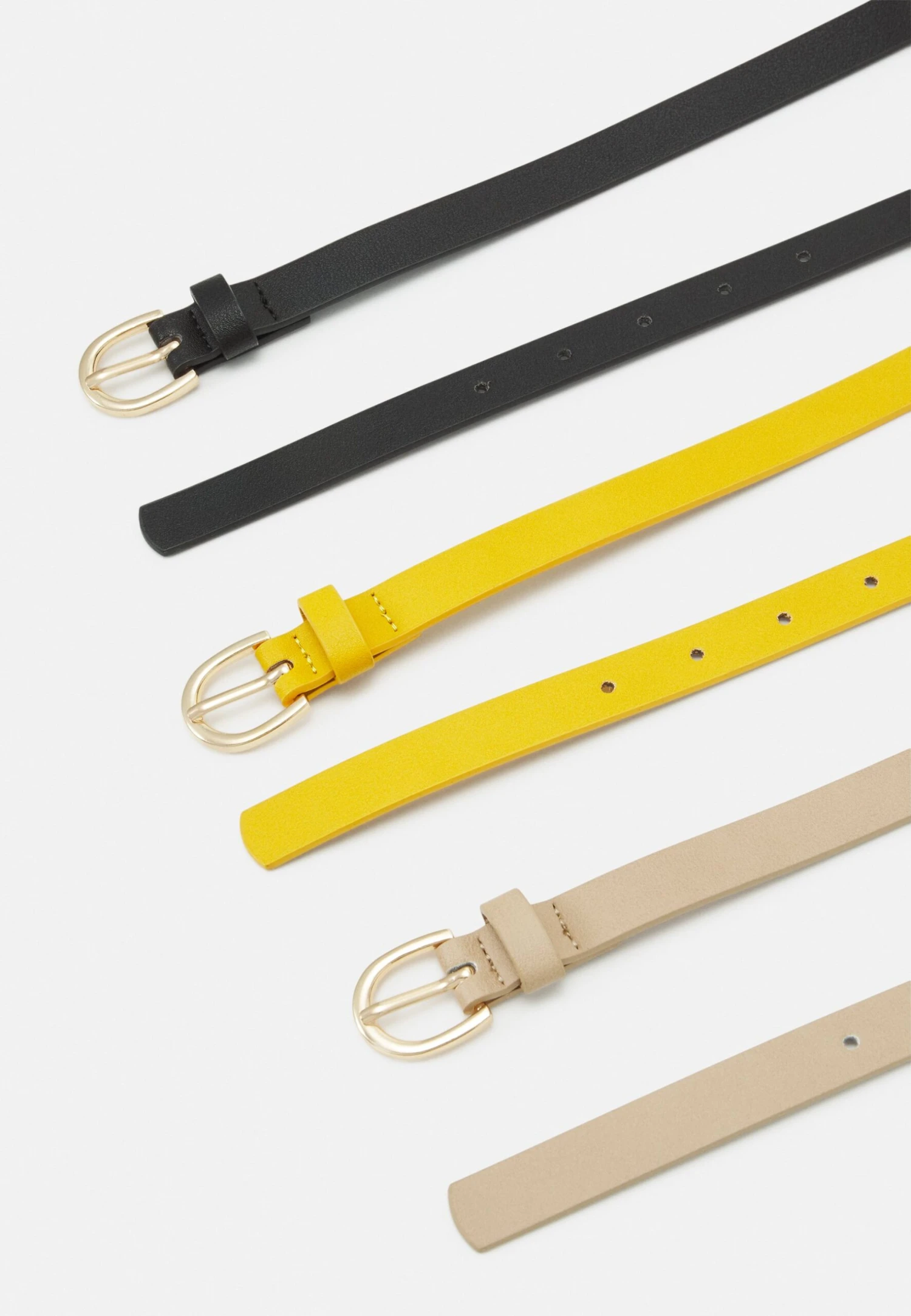3 Pack - Riem - Black/Yellow/Taupe