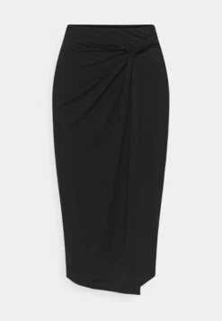 Anna Field Front Knot Midi Skirt - Kokerrok - Black