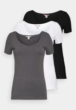 3 Pack - T-Shirt Basic - White/Black/Dark Grey