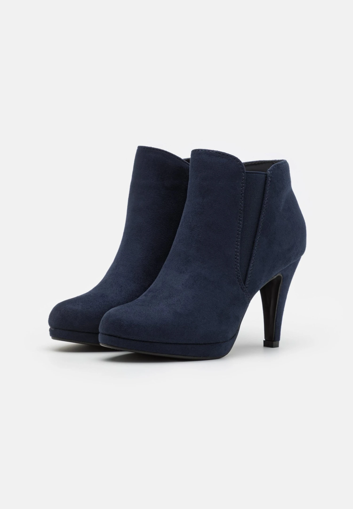 Enkellaarsjes Met Hoge Hak - Dark Blue
