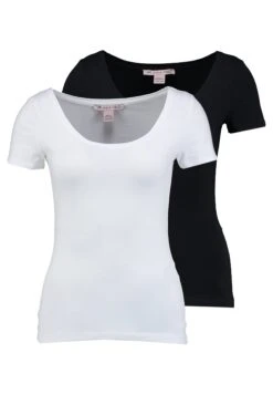 Anna Field 2 Pack- T-Shirt Basic - Black/White