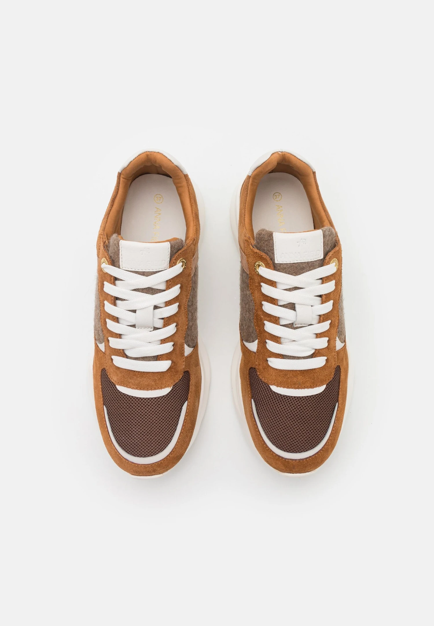 Leather - Sneakers Laag - Cognac