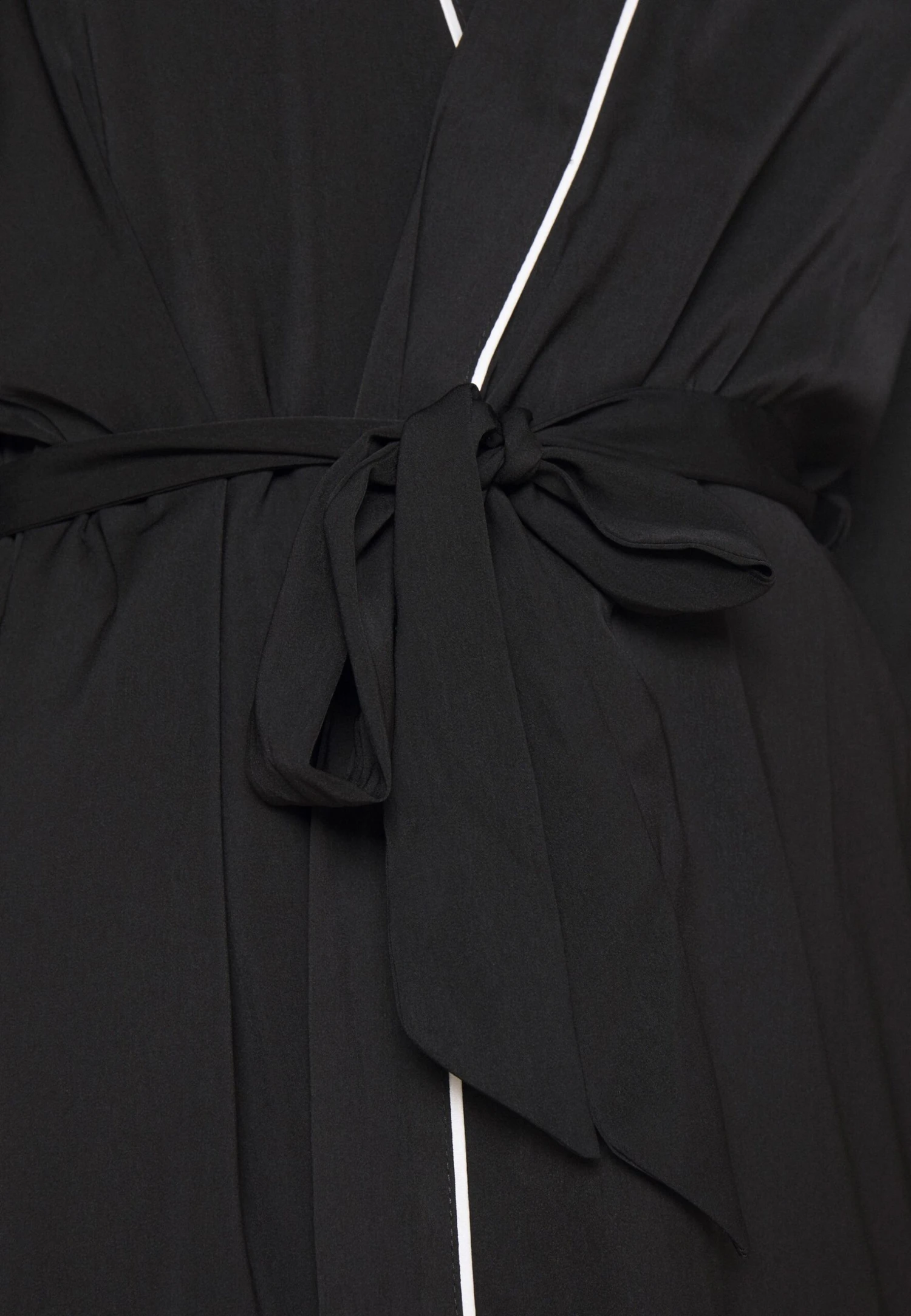 Amanda Satin Dressing Gown - Badjas - Black