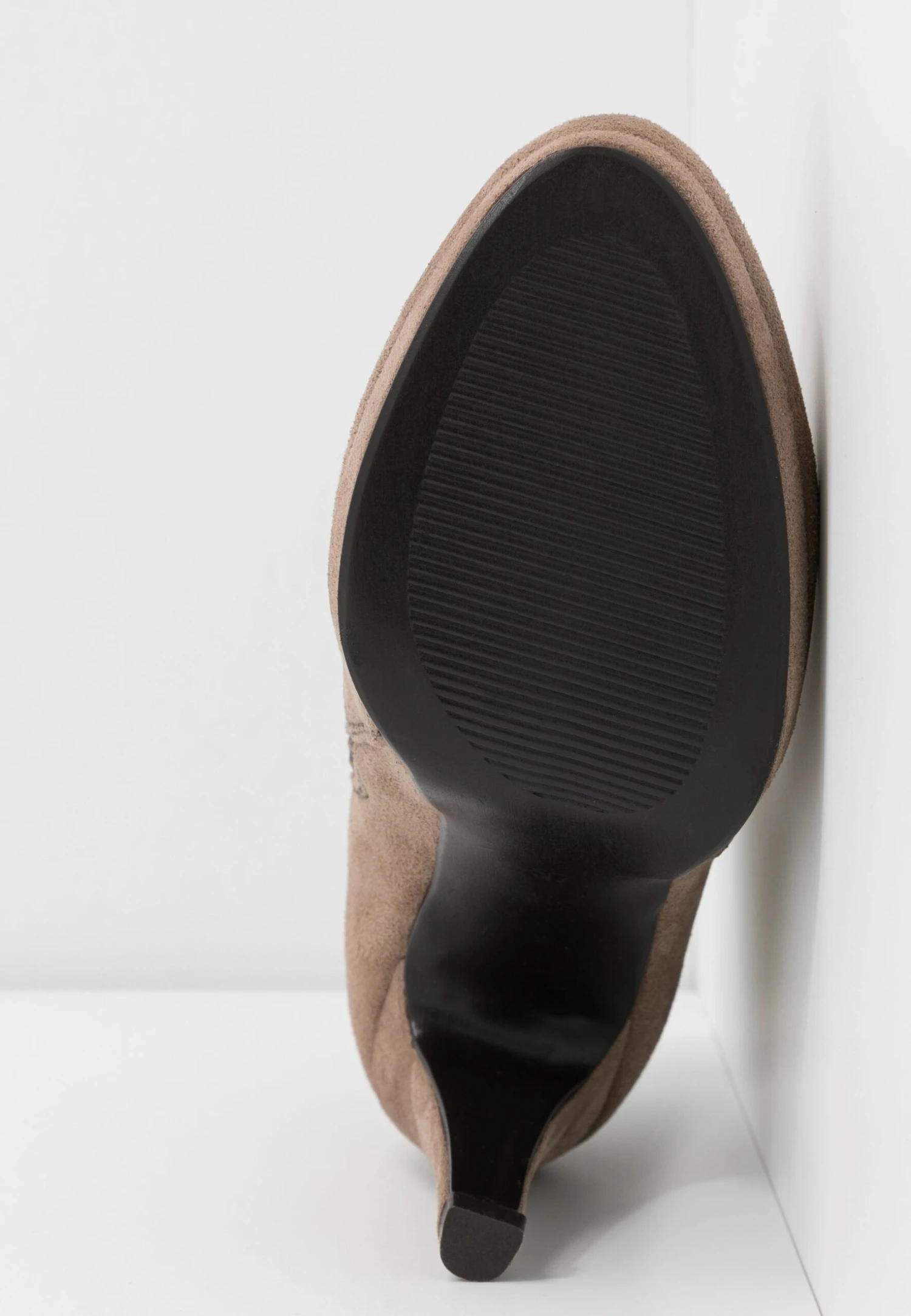 Enkellaarsjes Met Hoge Hak - Taupe