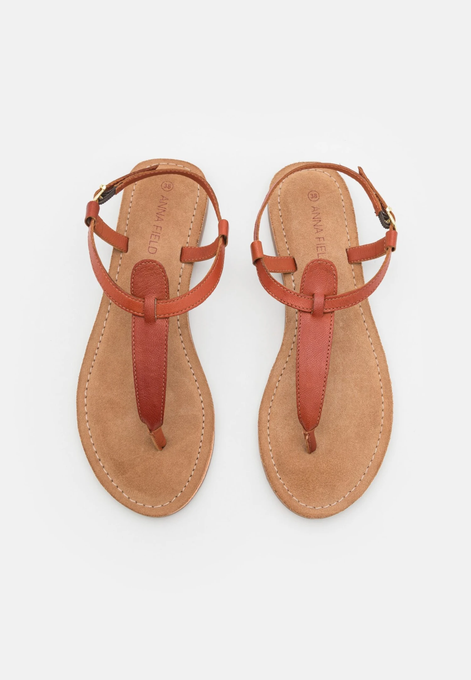 Leather- Teensandalen - Cognac
