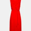 Anna Field Volant Midi Dress - Jurk - Red