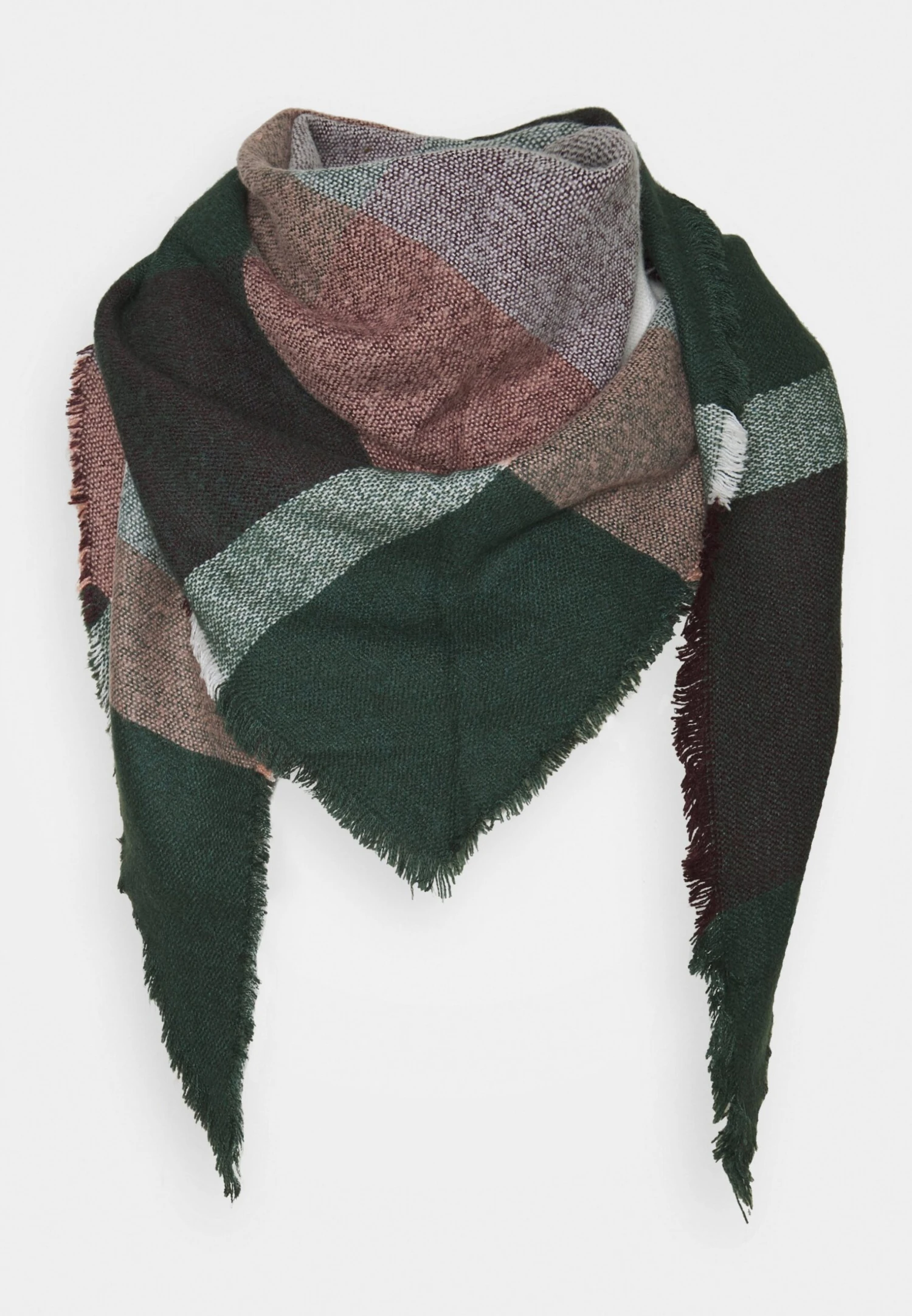 Halsdoek - Dark Green/Light Pink