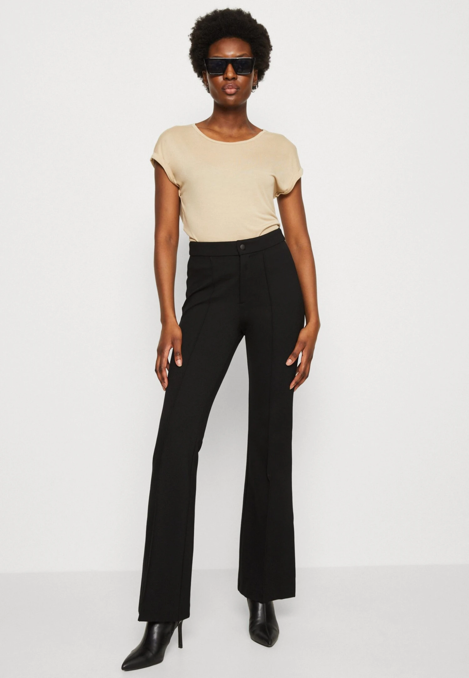 3 Pack - T-Shirt Basic - Beige/Off-White/Red