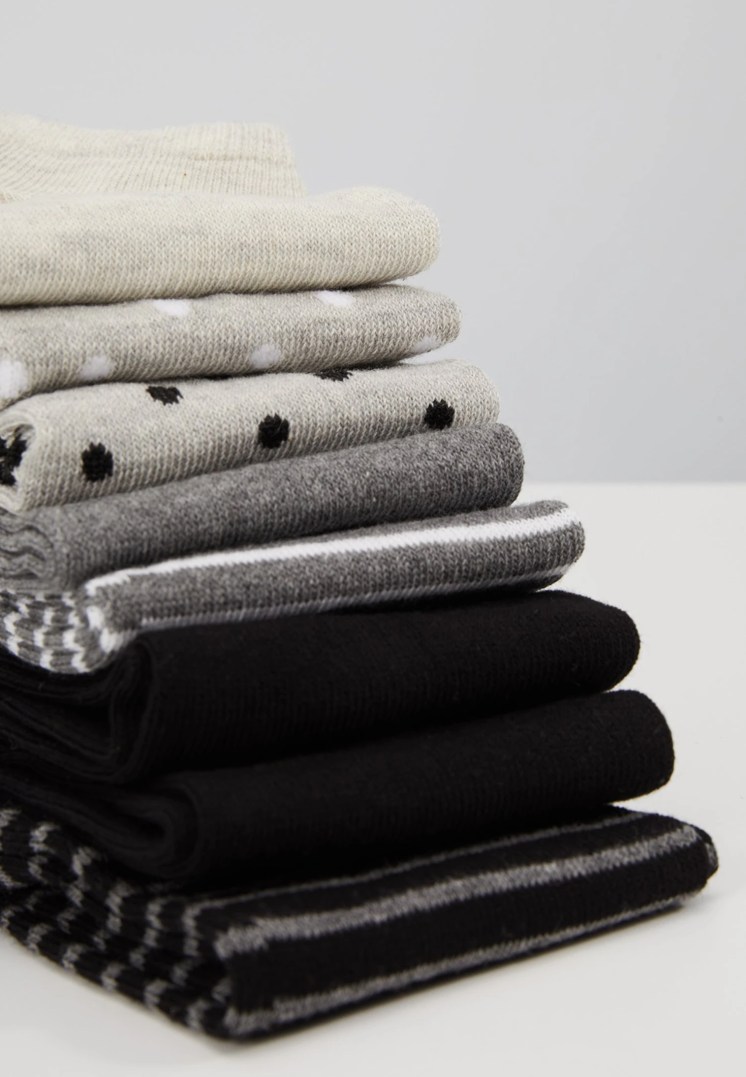 8Pp Spot Stripe- Sokken - Grey