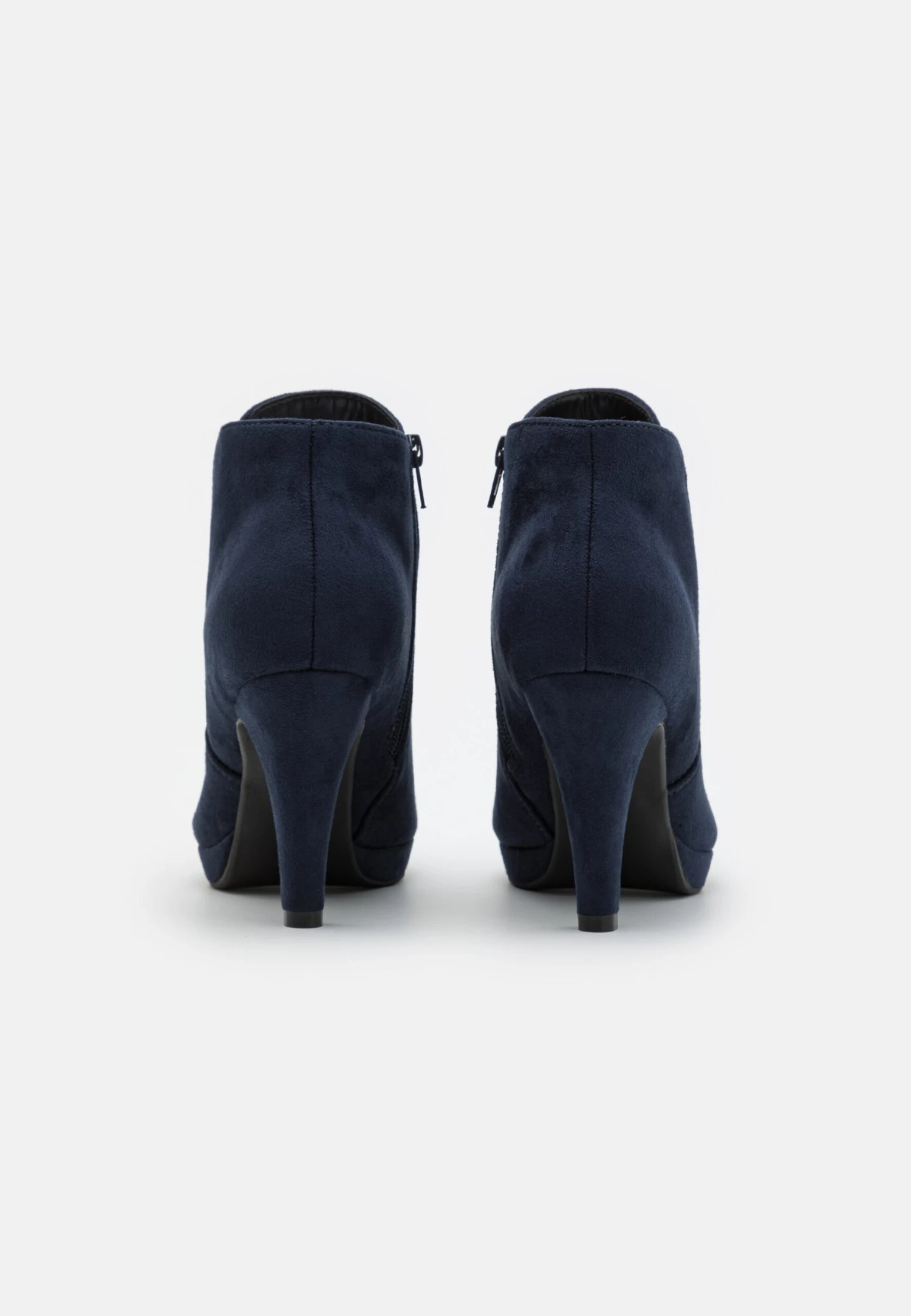 Enkellaarsjes Met Hoge Hak - Dark Blue