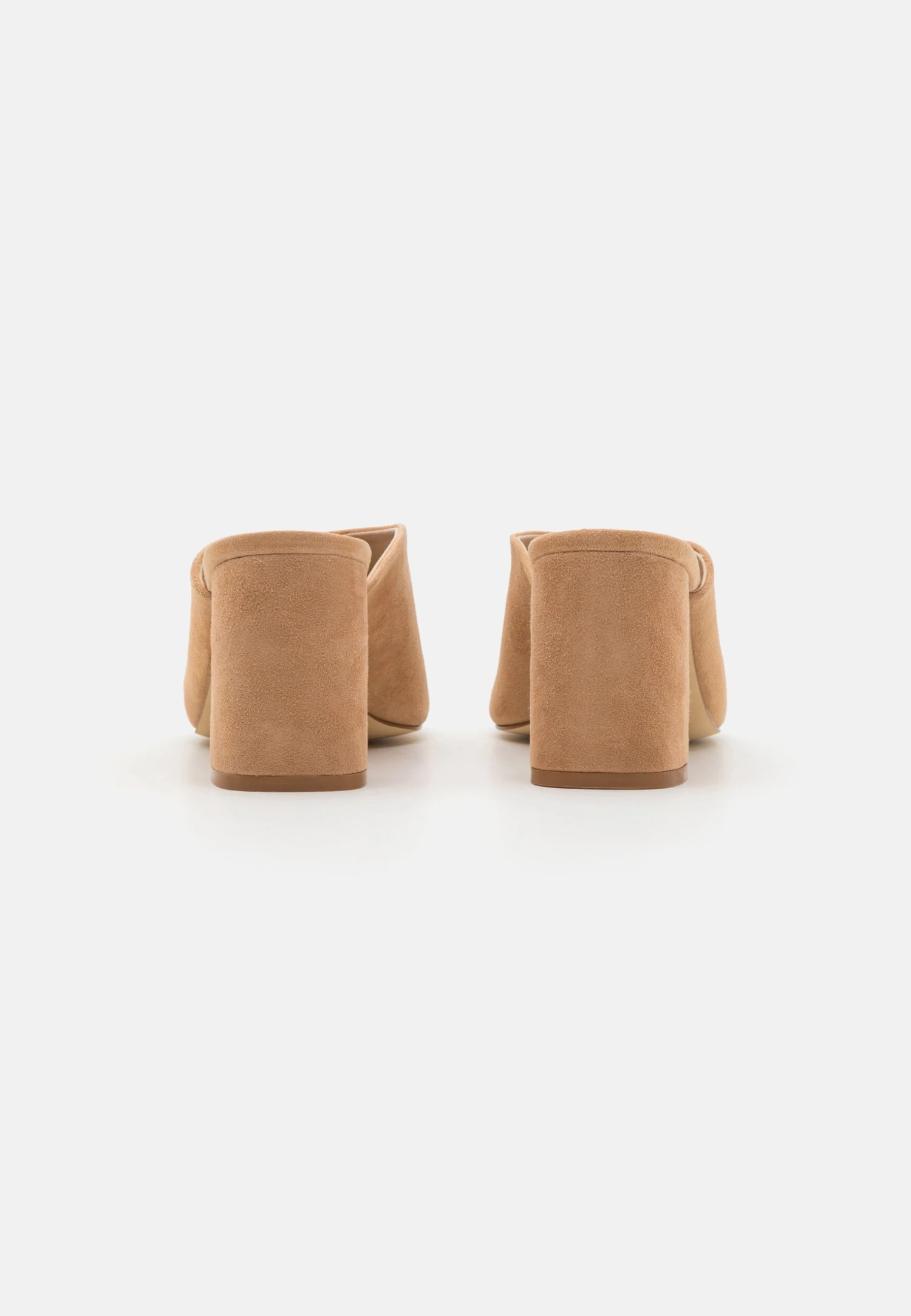 Leather- Muiltjes Met Hak - Beige