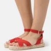 Anna Field Leather - Sandalen Met Plateauzool - Red